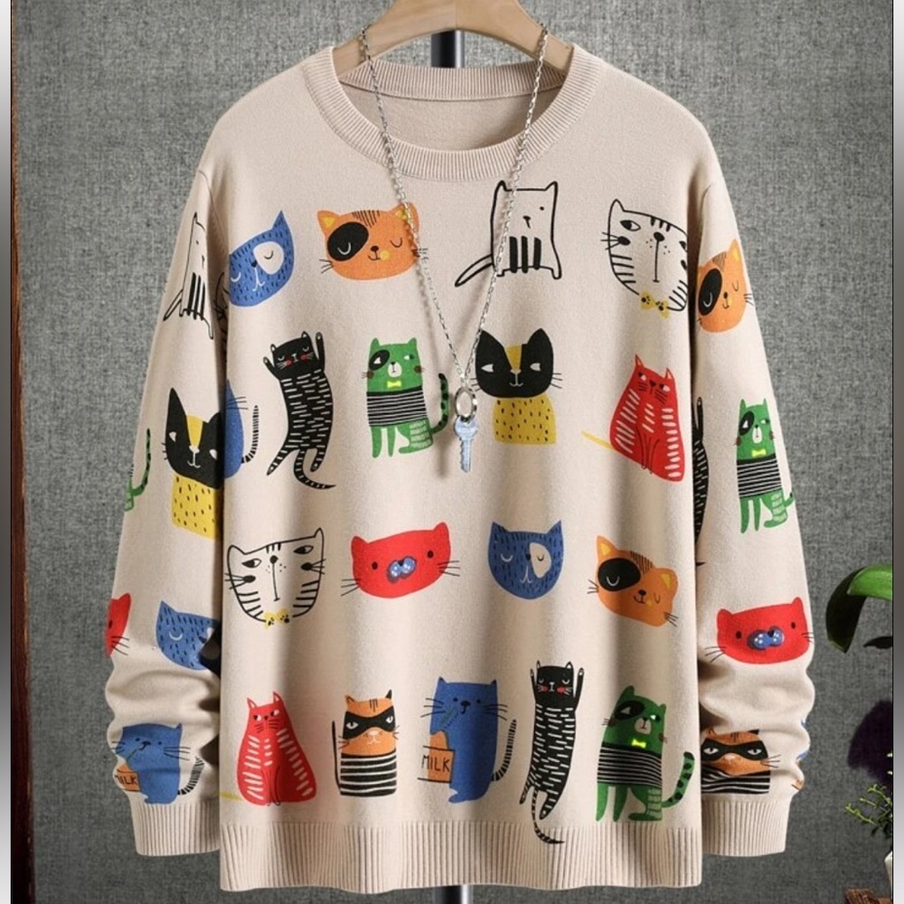 Sweater cats  size large small and medium new